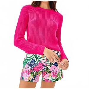 NEW LILLY PULITZER belgrave long sleeve sweater in parigi pink